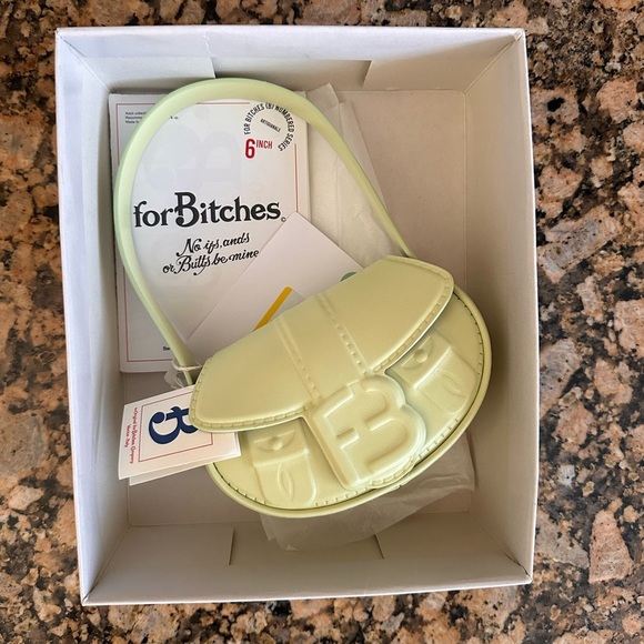 FORBITCHES Pastel green leather My Boo handbag - Picture 4 of 6